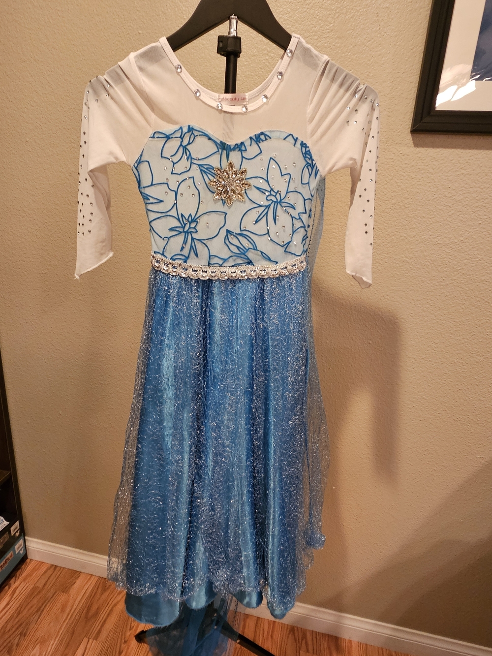 Girl's Elsa Costume Dress - White Sleeves